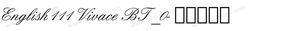 English111 Vivace BT_0字体转换